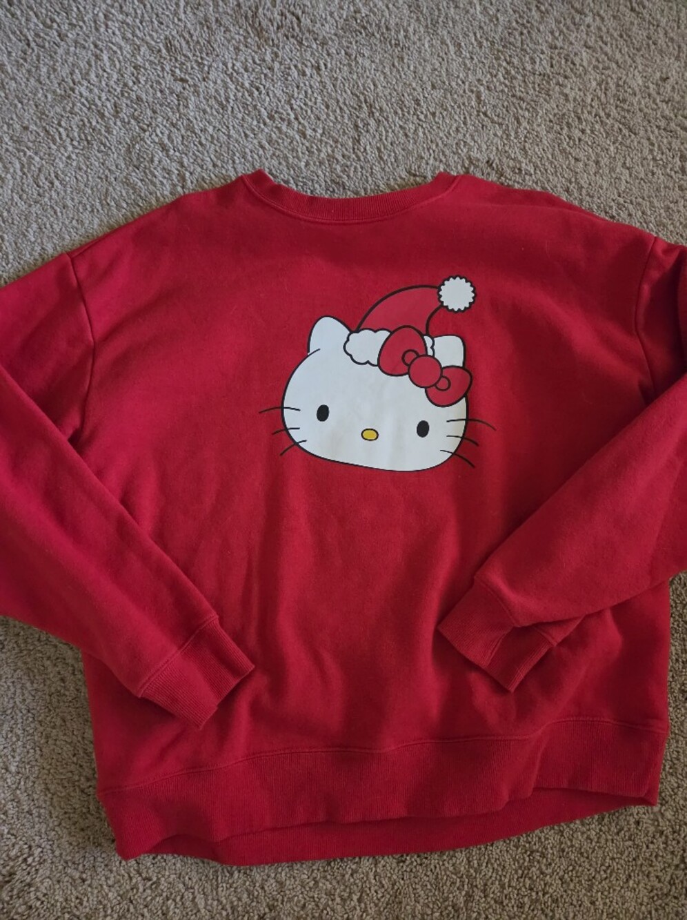 Hello Kitty Red Christmas Long Sleeve Graphic Sweater